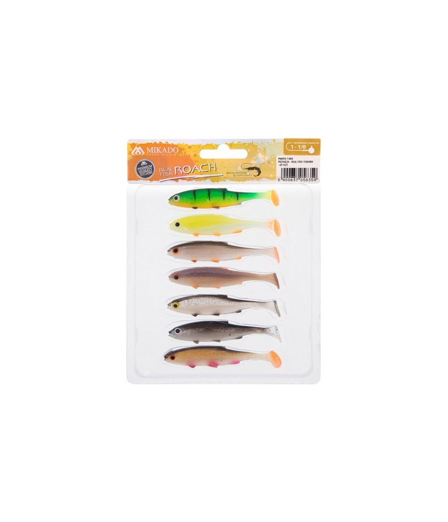 sklep kaper MIKADO PRZYNĘTA Real fish 7cm Mix 7 sztuk