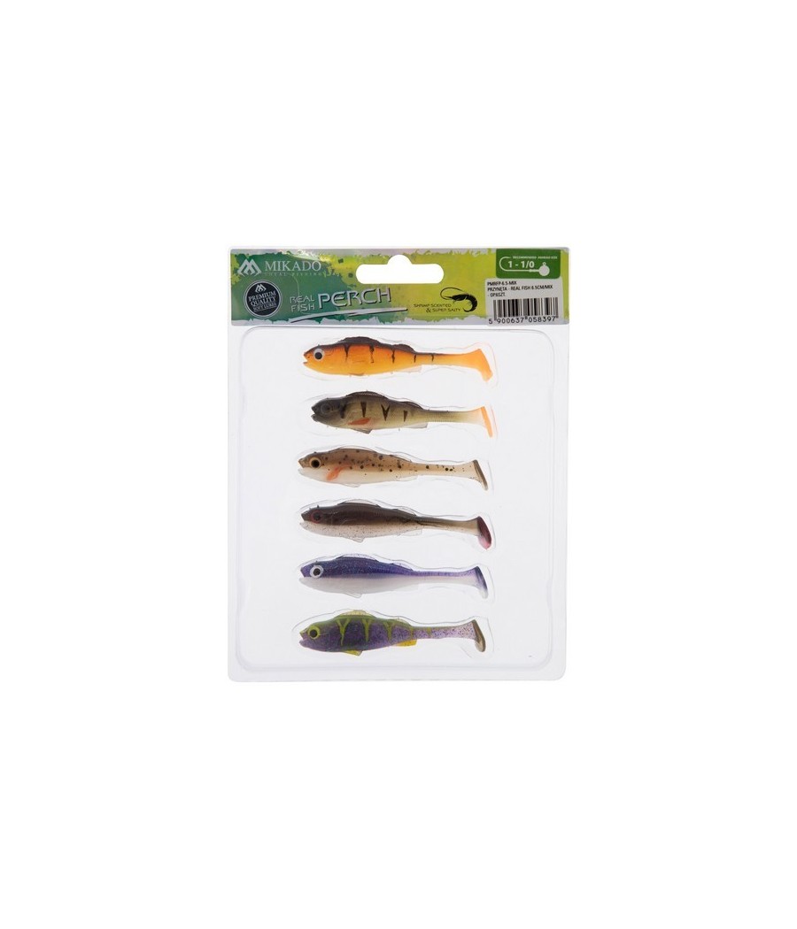 sklep kaper MIKADO PRZYNĘTA Real fish Perch 6.5 cm Mix 6szt