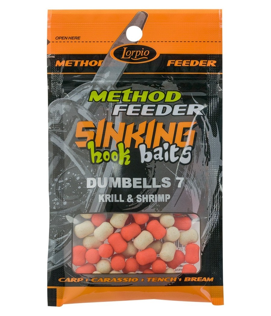 Lorpio Sinking Hook Baits Dumbells Krill & Shrimp 7X10